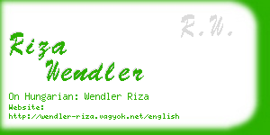 riza wendler business card